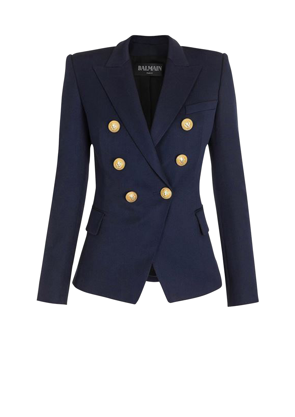 Wool double-breasted jacket, navy, hi-res
