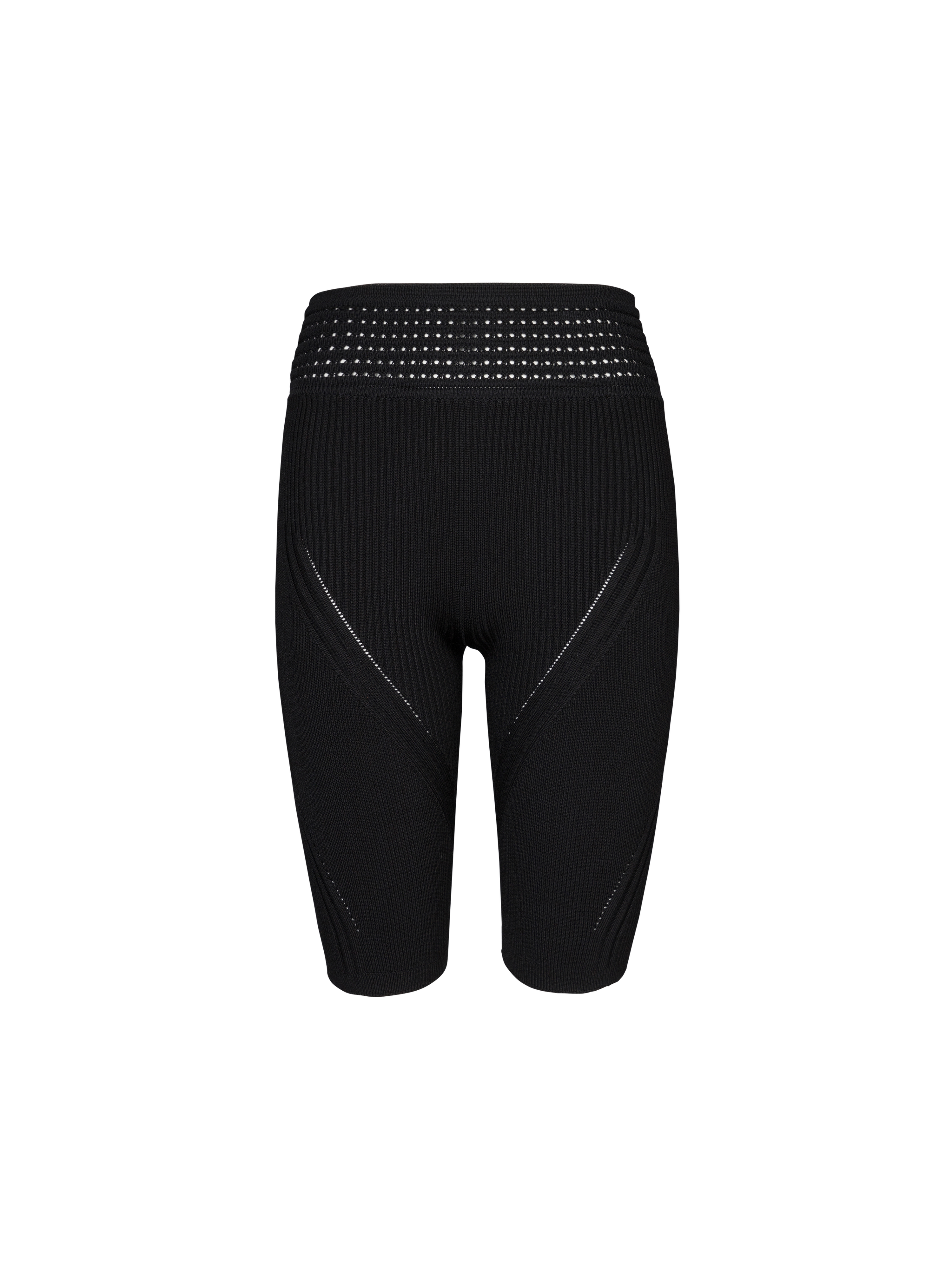 Knit cycling shorts, black
