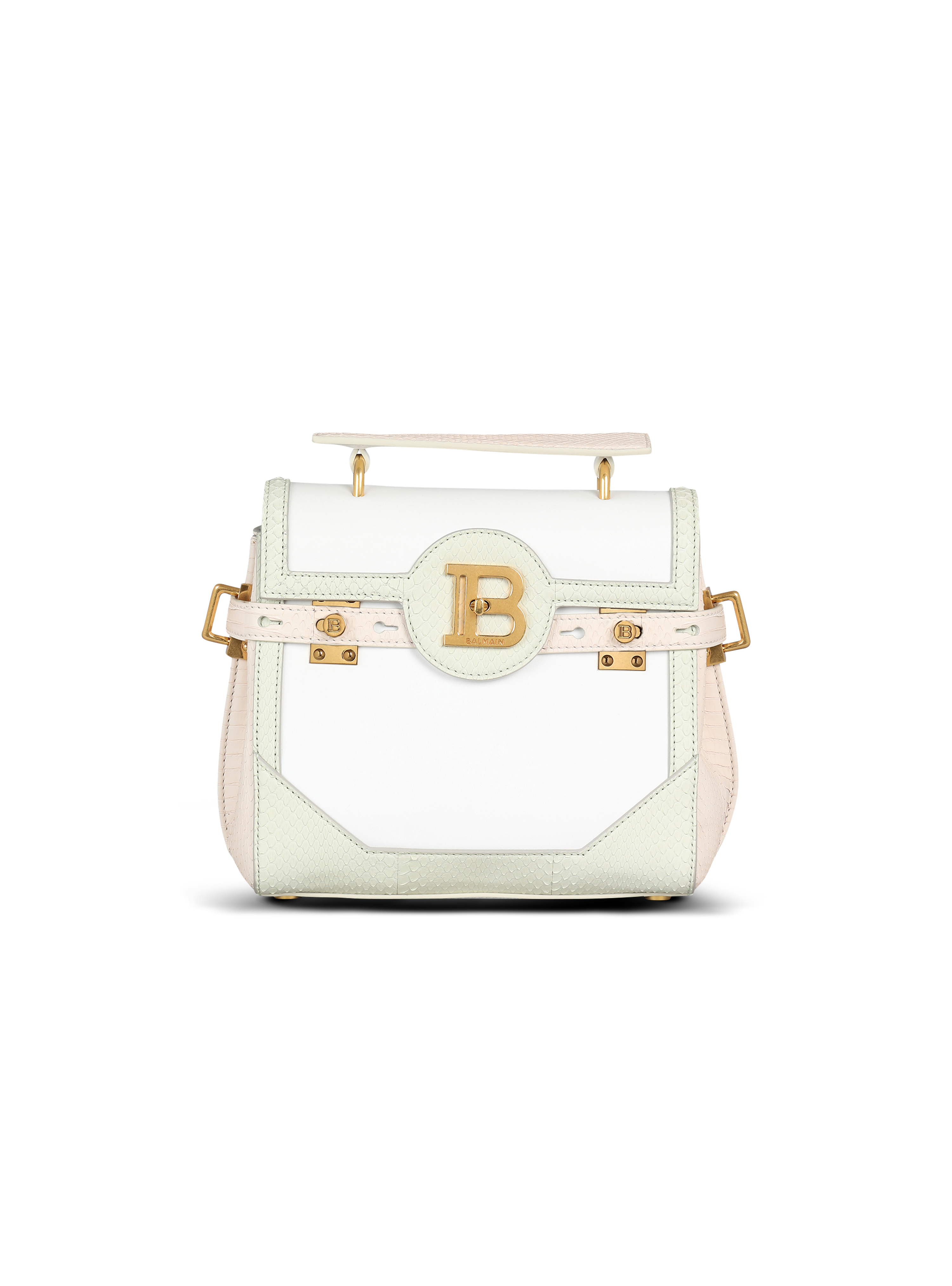 B-Buzz 23 bag in leather and python leather, multicolor