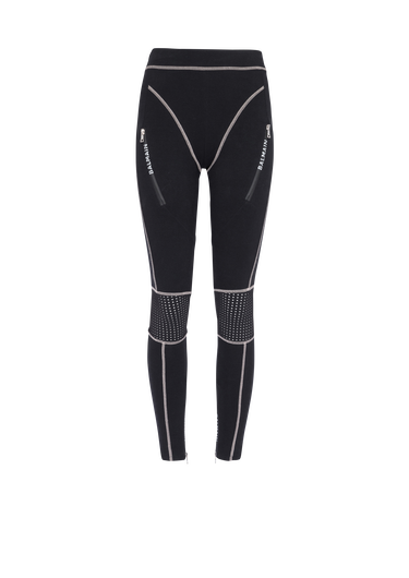 Balmain-monogrammed jersey leggings