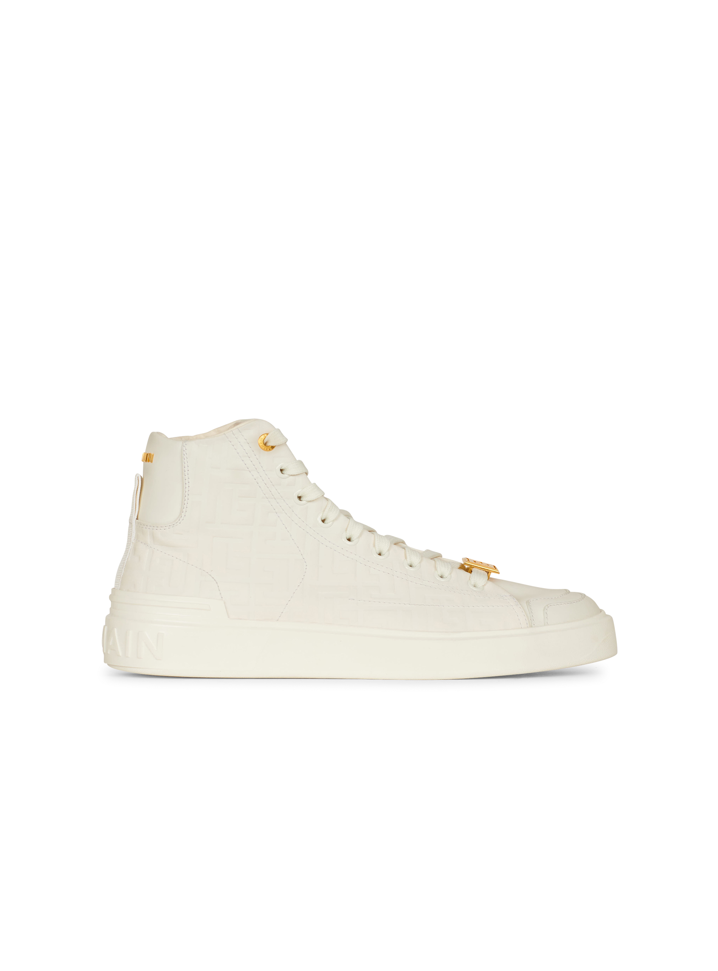 B-Court sneakers with embossed monogram, white