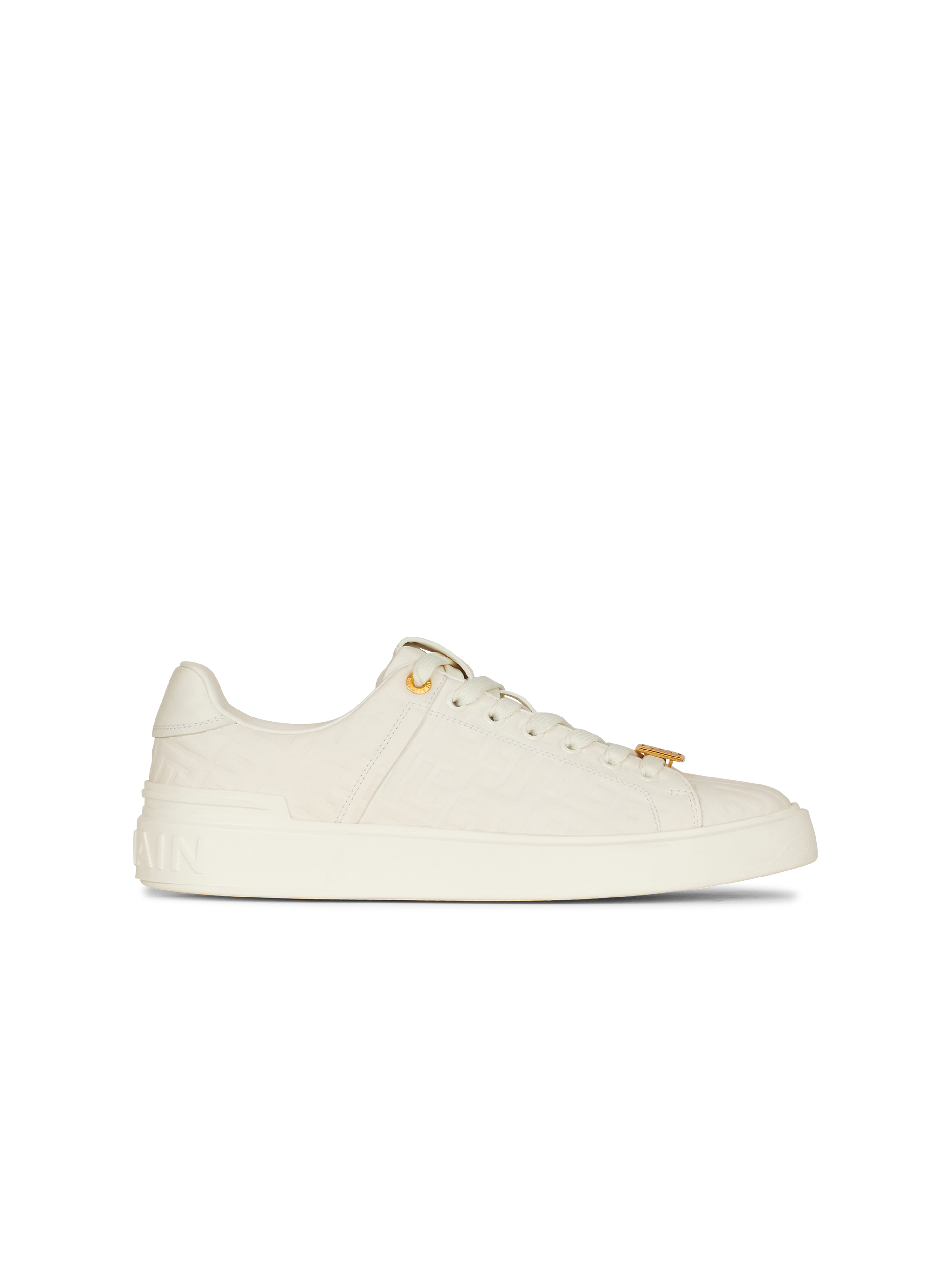 B-Court sneakers with embossed monogram, white